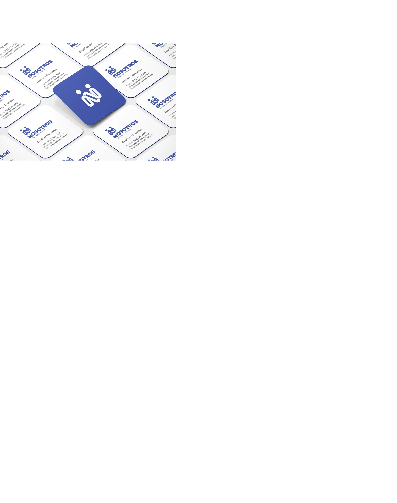 Nosotros business card design
