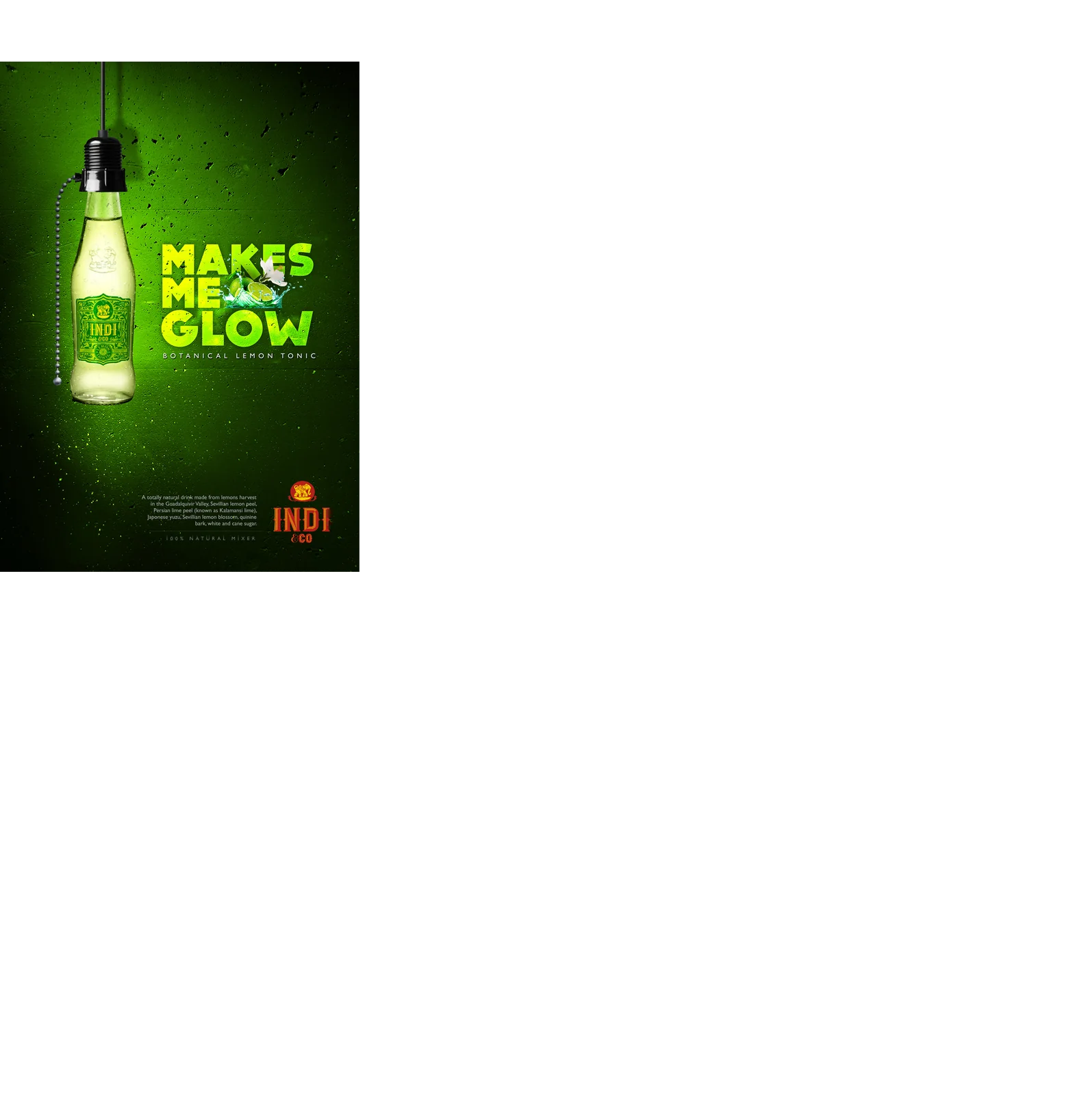 Indi Makes Me Glow tonic campaign